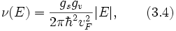 
u(E)=frac{g_sg_v}{2pi hbar^2v_F^2}|E|,qquad(3.4)