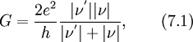 G=frac{2e^2}{h}frac{|
u^{