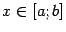 $ xin[a;b]$