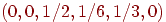��������: (0,0,1/2,1/6,1/3,0)