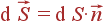 {m d} vec{S} = {m d} S cdot vec{n}