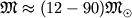 ${mathfrak M}approx (12-90) {mathfrak M}_odot$