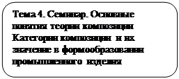 Скругленный прямоугольник: Тема 4. Семинар. Основные понятия теории композиции Категории композиции и их значение в формообразовании промышленного изделия