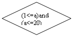 ����-�����: �������: (1<=a)and (a<=20)

