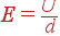 E = frac{U}{d}
