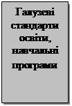 Подпись: Галузеві стандарти освіти, навчальні програми
