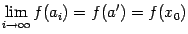 $displaystyle lim_{i	oinfty}f(a_i)=f(a