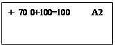 Подпись: + 70 0+100=100 А2