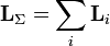 mathbf{L}_Sigma = sumlimits_i mathbf{L}_i