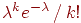 ��������: {lambda^k} e^{-lambda},/,{k!}