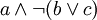 awedge
eg(bvee c)