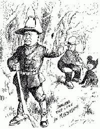 Описание: Рисунок карикатуриста Клиффорда Берримана. «Washington Post» 16 ноября 1902 года