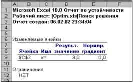 Отчет по устойчивости