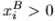 (x^B_i &gt; 0)