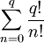 sum_{n=0}^q{q!over n!}