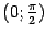 $ (0;frac{pi}{2})$
