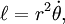 ell = r^2dot	heta,