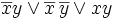 overline{x} y lor overline{x}, overline{y}lor x y
