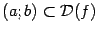 $ (a;b)sbsmathcal{D}(f)$
