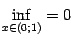 $ inflimits_{xin(0;1)}=0$