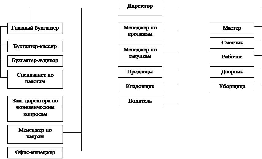 Что отражает структурная схема управления организации Бизнес-план мотивации персонала ЧП "Левинцов"