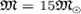 ${mathfrak M}=15 {mathfrak M}_odot$