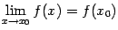 $ limlimits_{x	o x_0}f(x)=f(x_0)$